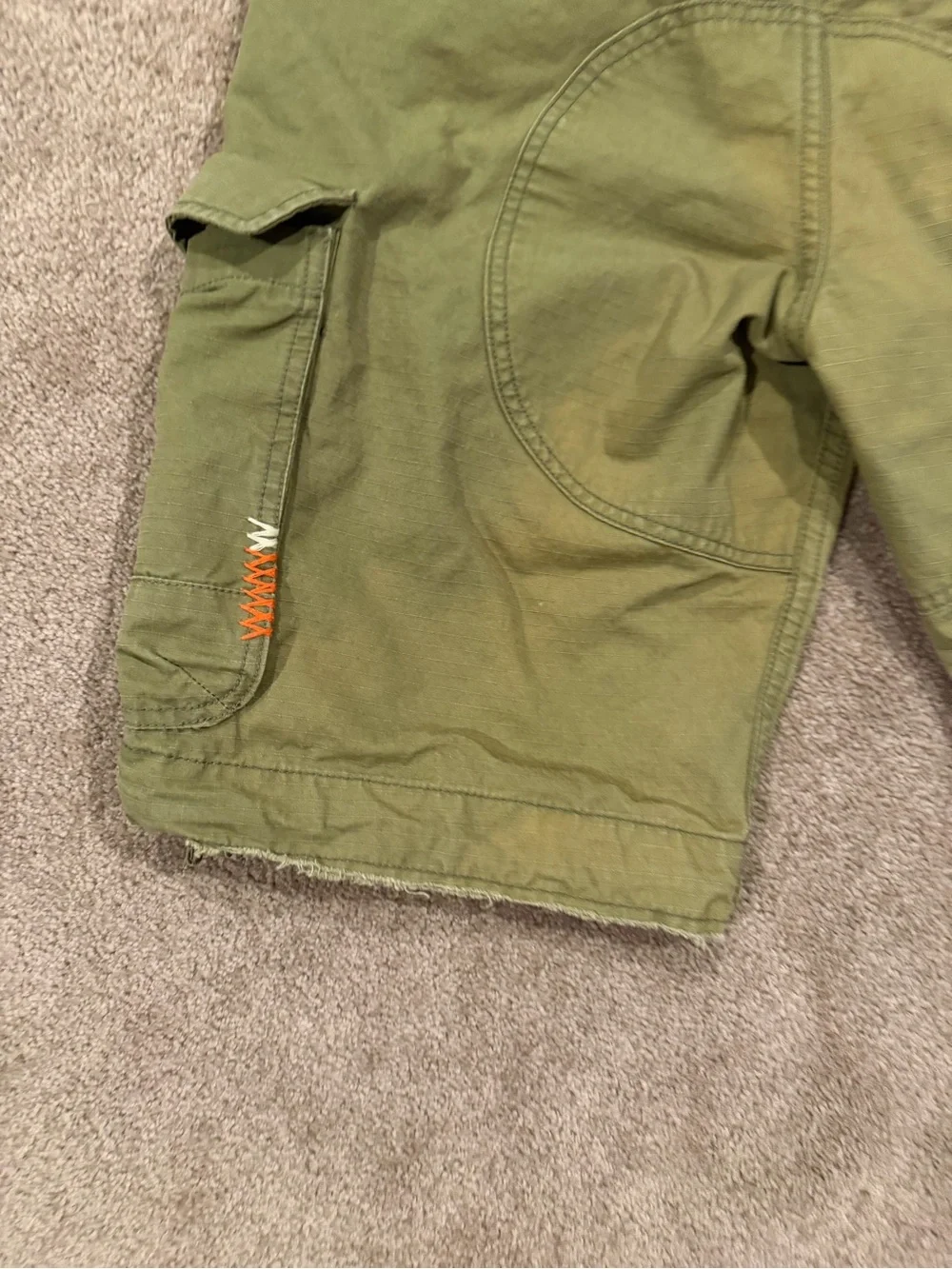 LRG Lifted Research Group Cargo Shorts 32 Olive Ripstop Y2K Skate Streetwear